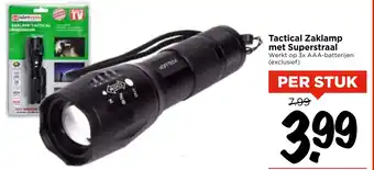 Vomar Voordeelmarkt Tactical Zaklamp met Superstraal aanbieding