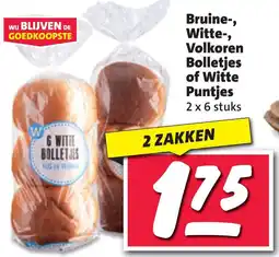 Nettorama Bruine, Witte, Volkoren Bolletjes of Witte Puntjes aanbieding