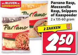 Nettorama Parrano Rasp, Mozzarella Rasp, Snippers of Kaaspoeder aanbieding