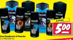 Nettorama Axe Deodorant of Douche aanbieding