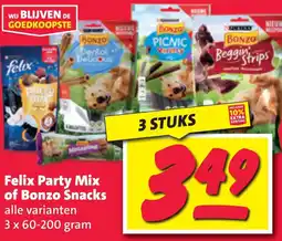 Nettorama Felix Party Mix of Bonzo Snacks aanbieding