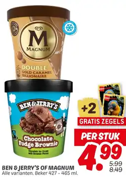 Dekamarkt Ben & jerry's of magnum aanbieding