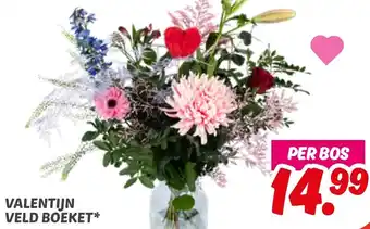 Dekamarkt Valentijn veld boeket aanbieding