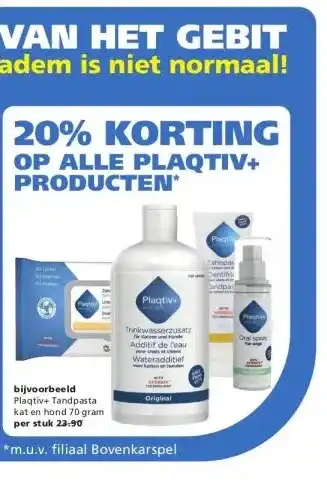 Ranzijn 20% KORTING OP ALLE PLAQTIV+ PRODUCTEN aanbieding