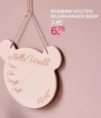 Prenatal BamBam houten muurhanger Beer aanbieding