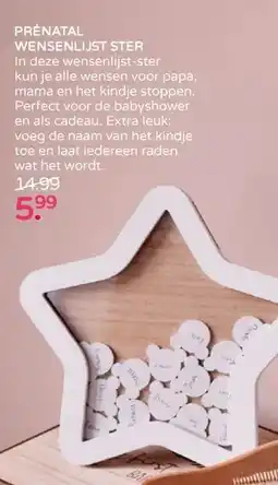 Prenatal Prénatal wensenlijst ster aanbieding