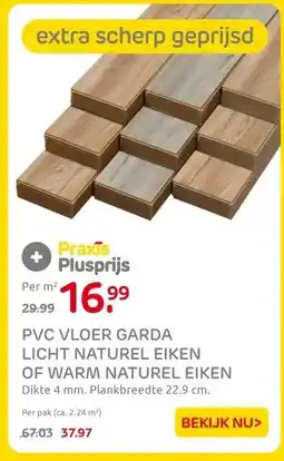 Praxis PVC VLOER GARDA OF WARM NATUREL EIKEN aanbieding