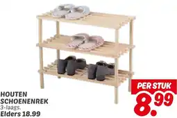 Dekamarkt Houten schoenenrek aanbieding