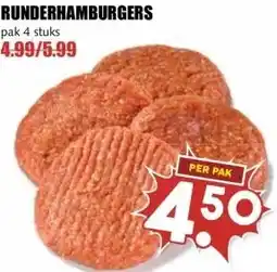 MCD Supermarkt RUNDERHAMBURGERS aanbieding