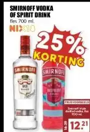 MCD Supermarkt SMIRNOFF VODKA OF SPIRIT DRINK aanbieding