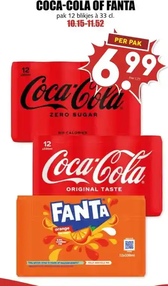 MCD Supermarkt COCA-COLA OF FANTA aanbieding