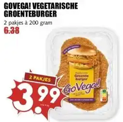 MCD Supermarkt GOVEGA! VEGETARISCHE GROENTEBURGER aanbieding