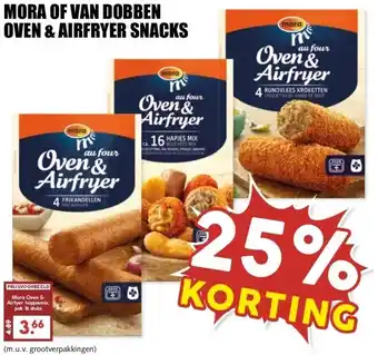 MCD Supermarkt MORA OF VAN DOBBEN OVEN & AIRFRYER SNACKS aanbieding