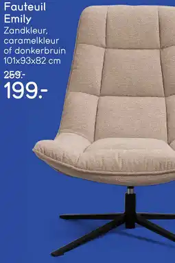 Leen Bakker Fauteuil Emily Zandkleur aanbieding