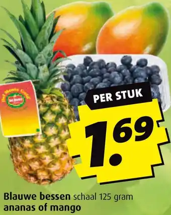 Boni Blauwe bessen , ananas of mango aanbieding