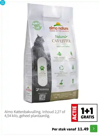 Intratuin Almo Kattenbakvulling. Inhoud 2,27 of 4,54 kilo, geheel plantaardig. aanbieding