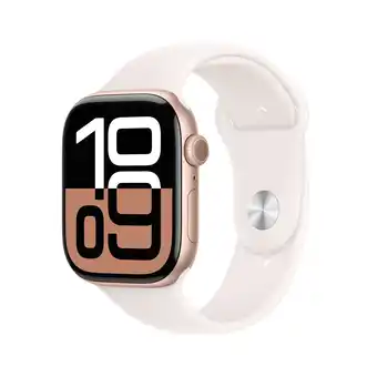 MediaMarkt Apple Watch Series 10 GPs + Cellular 42mm Light Blush Sport Band M/l Smartwatch Rose Gold aanbieding