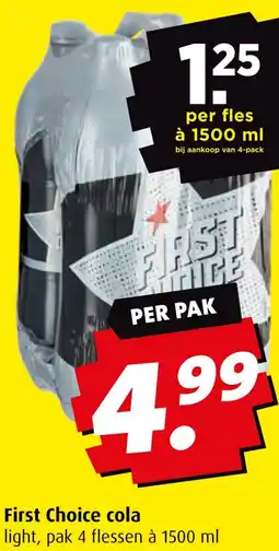 Boni First Choice cola light aanbieding