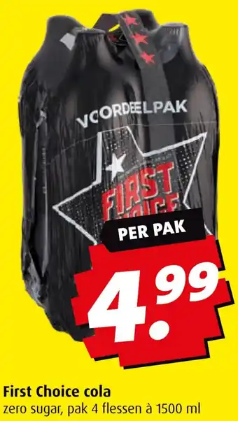 Boni First Choice cola zero sugar aanbieding