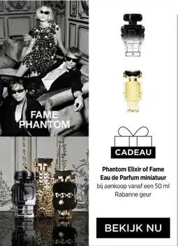 ICI Paris XL Phantom Elixir of Fame Eau de Parfum miniatuur bij aankoop vanaf een 50 ml Rabanne geur aanbieding