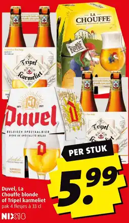 Boni Duvel, La Chouffe blonde of Tripel karmeliet aanbieding