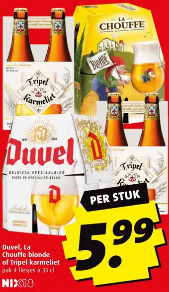 Boni Duvel, La Chouffe blonde of Tripel karmeliet aanbieding