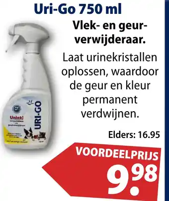 Huisdier Voordeelshop Uri-Go 750 ml aanbieding