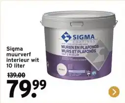 GAMMA Sigma muurverf interieur wit 10 liter aanbieding