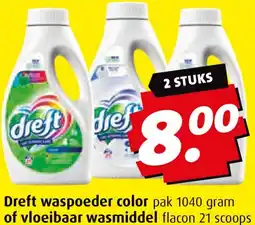 Boni Dreft waspoeder color of vloeibaar wasmiddel aanbieding