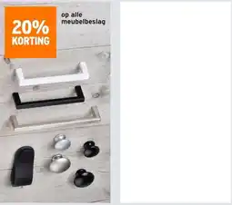 GAMMA 20% KORTING op alle meubelbeslag aanbieding