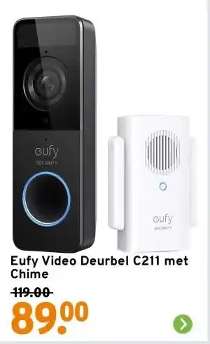 GAMMA Eufy Video Deurbel C211/C220 met Chime aanbieding