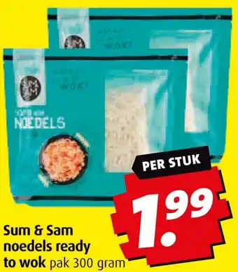 Boni Sum & Sam noedels ready to wok aanbieding