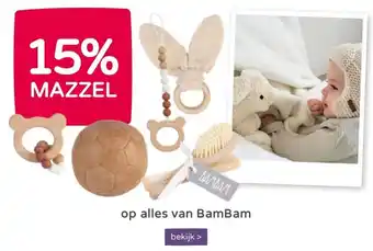 Prenatal 15% MAZZEL op alles van BamBam aanbieding