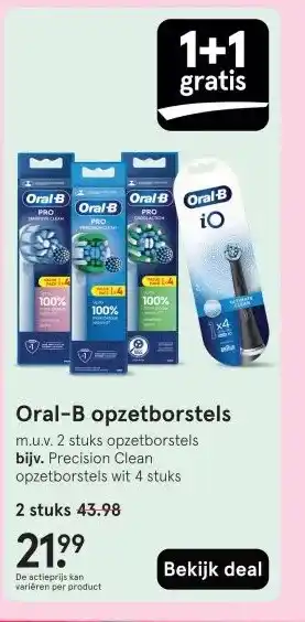 Etos Oral-B opzetborstels aanbieding