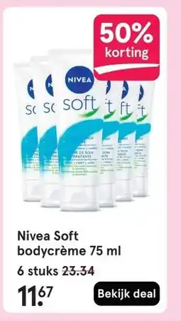 Etos Nivea Soft bodycrème 75 ml aanbieding