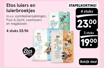 Etos Etos luiers en luierbroekjes aanbieding