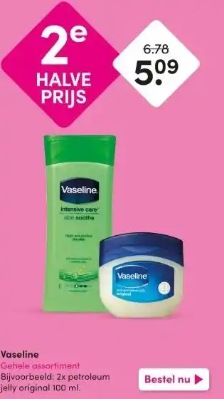 DA Vaseline Gehele assortiment aanbieding