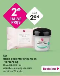 DA DA Basis gezichtsreiniging en -verzorging aanbieding