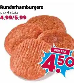 Boon`s Markt Runderhamburgers aanbieding