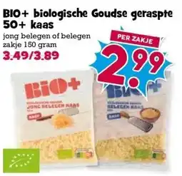 Boon`s Markt BIO+ biologische Goudse geraspte50+ kaas aanbieding