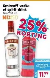 Boon`s Markt Smirnoff vodka of spirit drink aanbieding