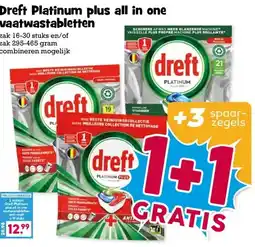 Boon`s Markt Dreft Platinum plus all in one vaatwastabletten aanbieding