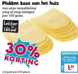 Boon`s Markt Plakken kaas van het huis aanbieding