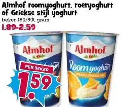 Boon`s Markt Almhof roomyoghurt. roeryoghurt of Griekse stijl yoghurt aanbieding