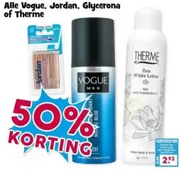 Boon`s Markt Alle Vogue, Jordan, Glycerona of Therme aanbieding