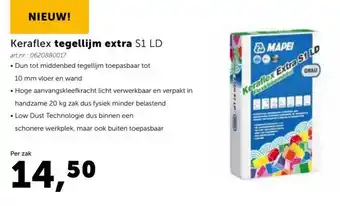 Bouwcenter Mapei Keraflex tegellijm Extra S1 LD 20kg aanbieding