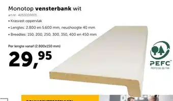 Bouwcenter Monotop vensterbank wit aanbieding