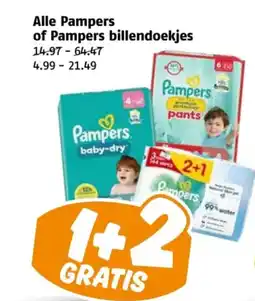 Poiesz Alle Pampers of Pampers billendoekjes aanbieding