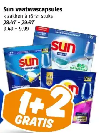 Poiesz Sun vaatwascapsules aanbieding