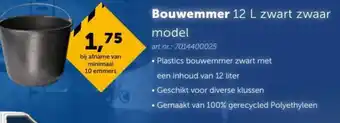 Bouwcenter Bouwemmer 12L aanbieding